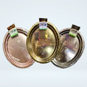 PLATO OVALADO SNACK METALIZADO (3 U)